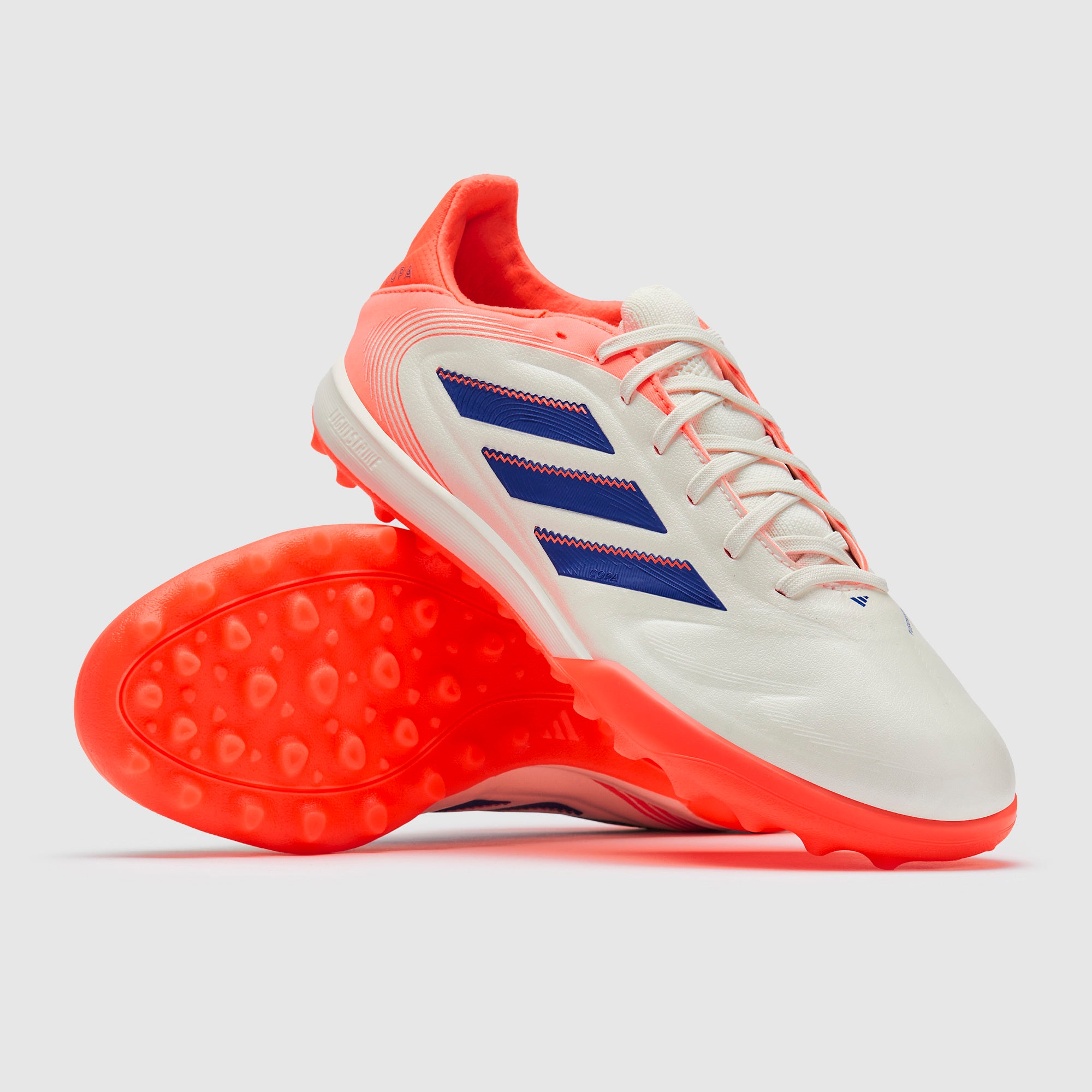 adidas Copa Pure III Pro Turf - Off White/Lucid Blue/Signal Coral