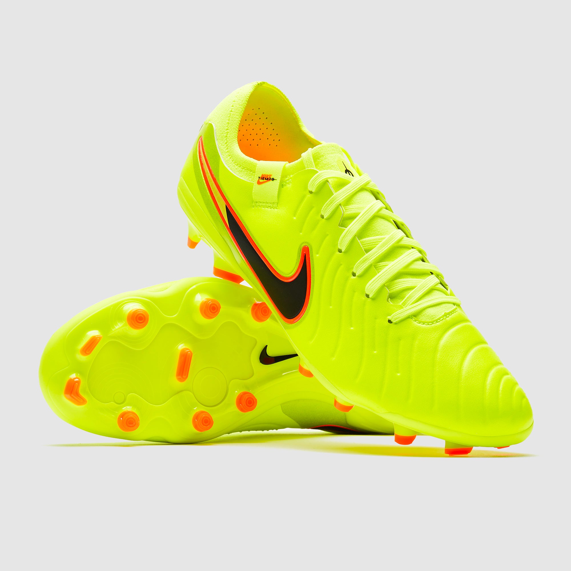シューズ NIKETIEMPOLEGENDXELITESG-PROPLAYEREDITIO Nike Tiempo Legend X Pro Firm Ground - Volt/Black - Adult Cleats