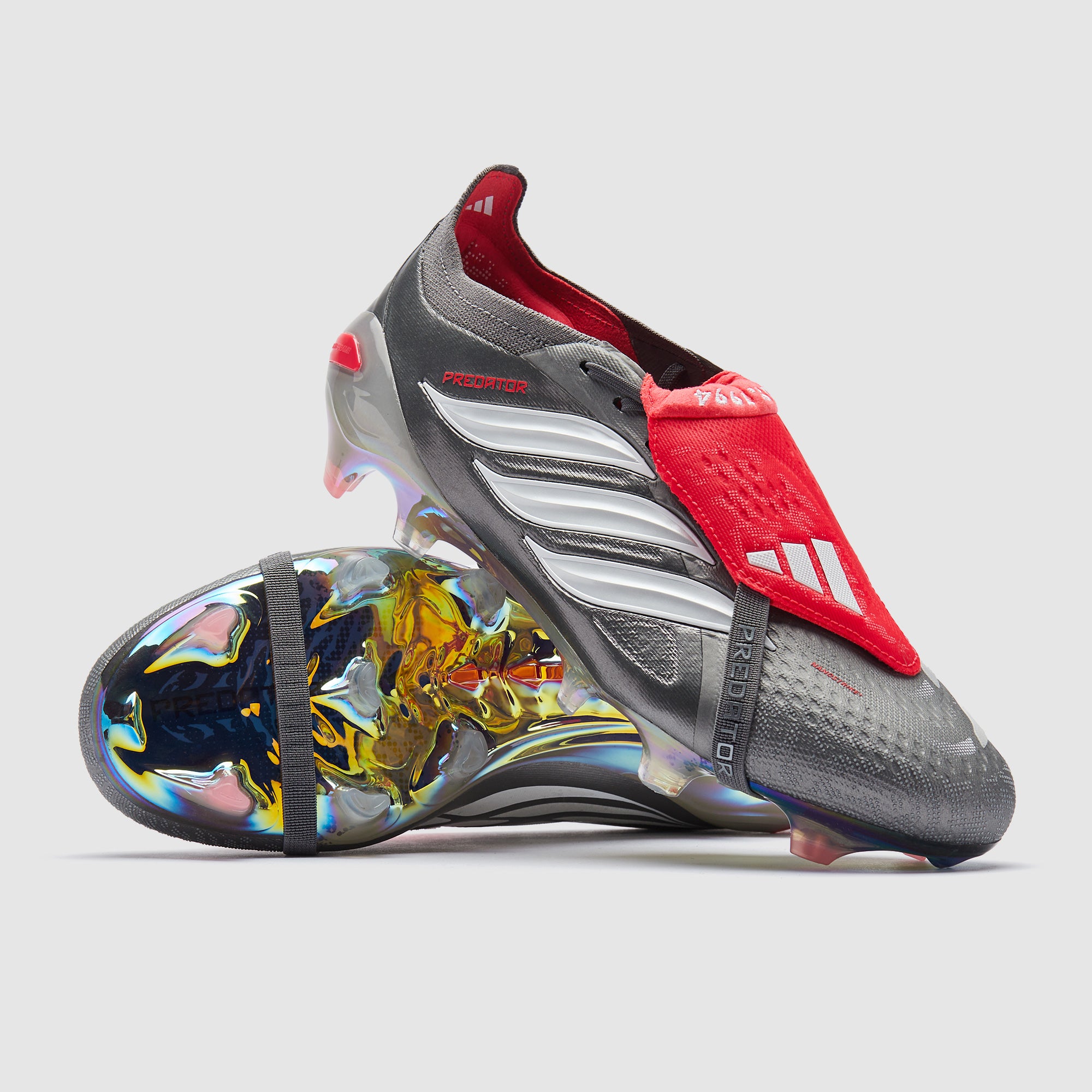adidas Predator Elite Tongue Firm Ground - Iron Met./Ftwr White