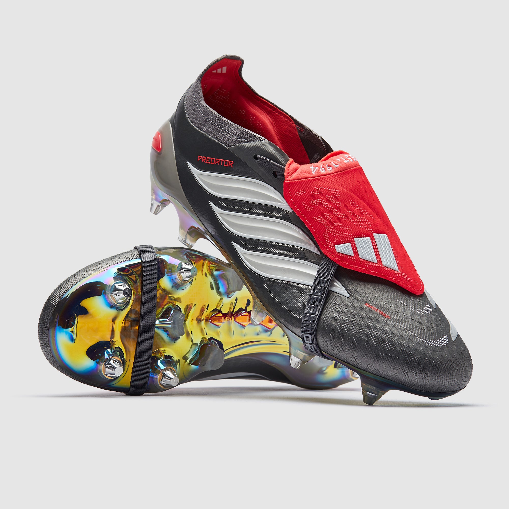 adidas Predator Elite Tongue Soft Ground - Iron Met./Ftwr White