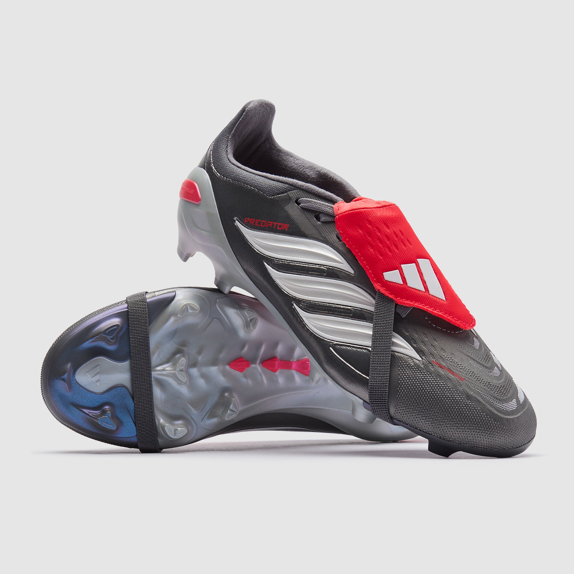 adidas Kids Predator Elite Tongue Firm Ground - Iron Met./Zero Met