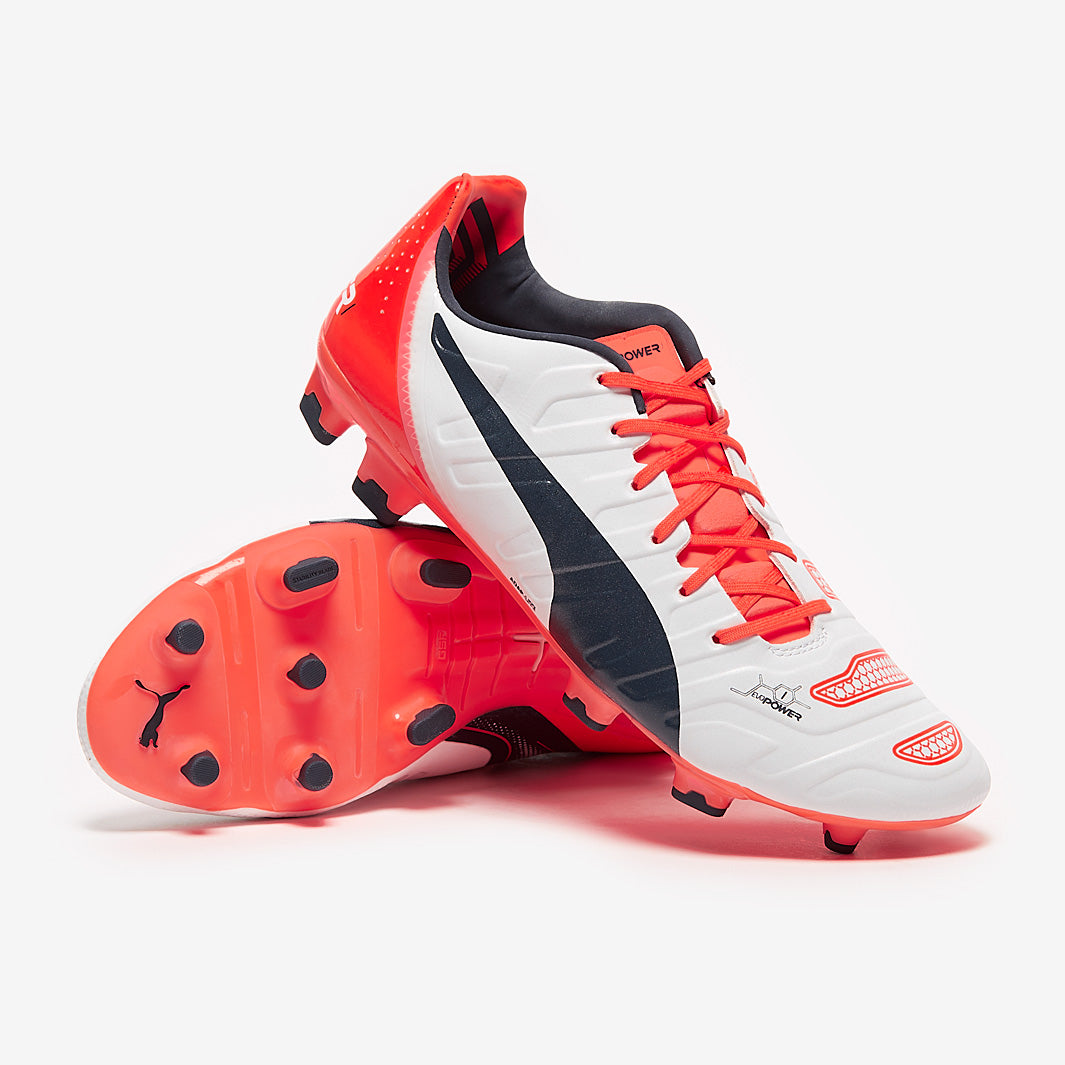 プーマ　エボパワー　fg Puma evoPOWER 1.2 FG - Mens Boots - Firm Ground - White/Total