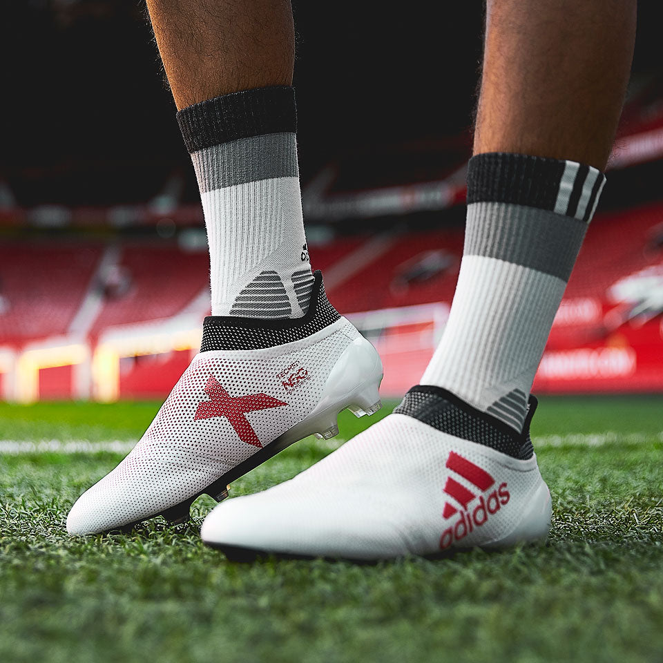 adidas X 17+ FG - White/Real Coral/Core Black - Mens Boots - Firm
