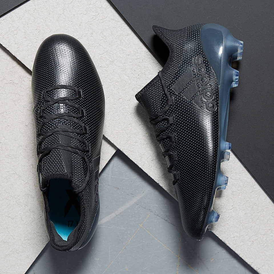 adidas X 17.1 FG - Core Black/Core Black/Super Cyan - Mens Boots