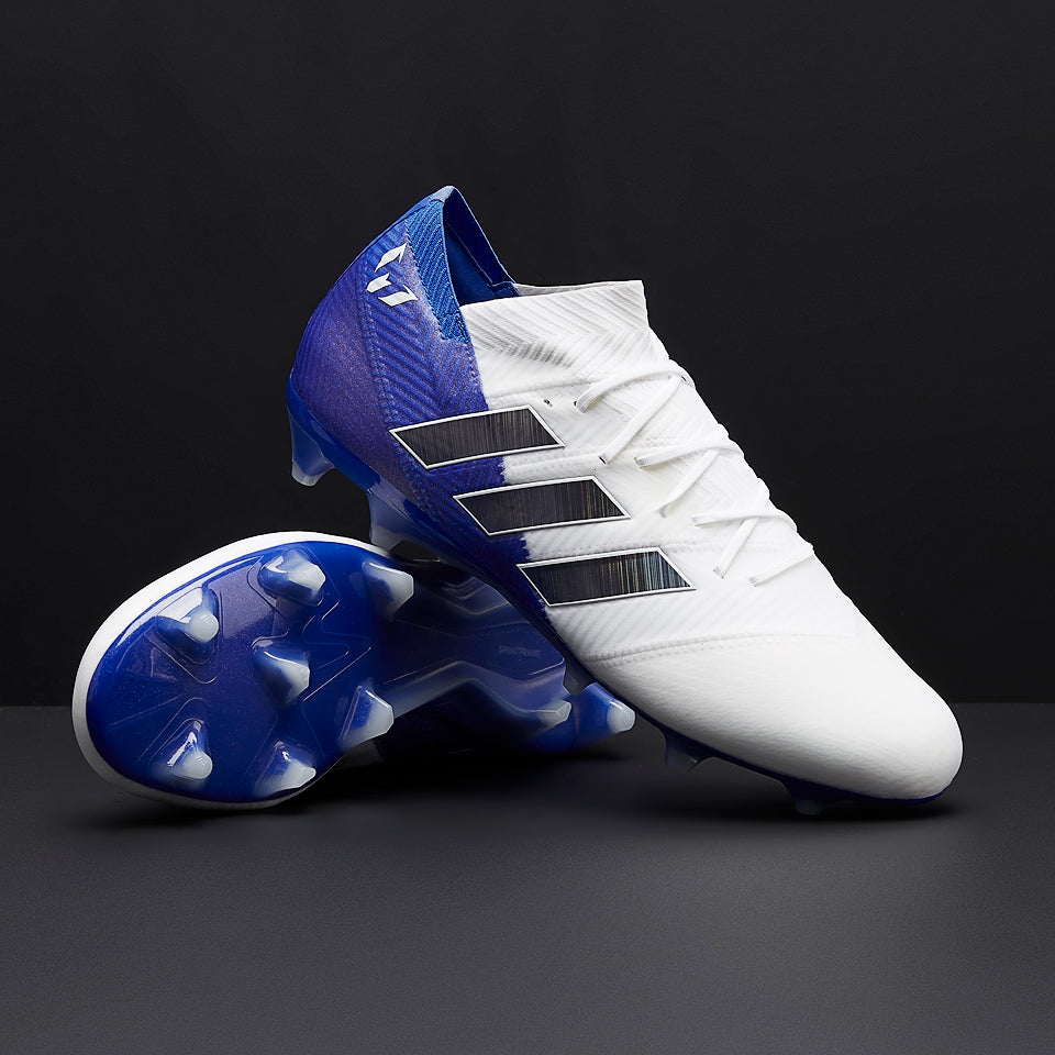 完売品 アディダス ネメシス メッシ 18.1 FG/AG(ホワイト×ブルー) adidas アディダス ネメシス メッシ 18.1 FG/AG(ホワイト×ブルー