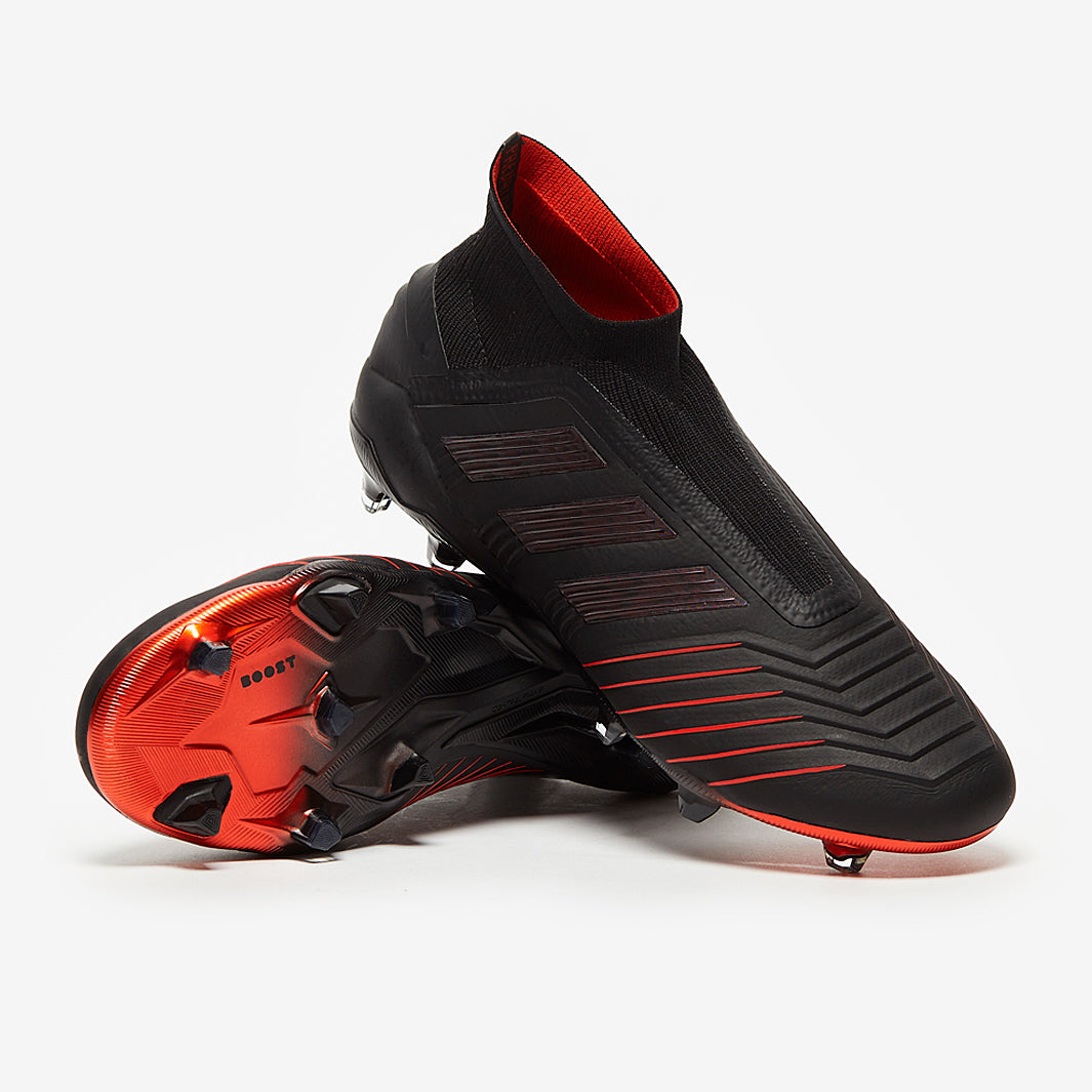 adidas Predator サッカースパイクFG ブラック/レッド Men's Predator Pro FG Soccer Cleats - Core Black/Grey Four/Lucid