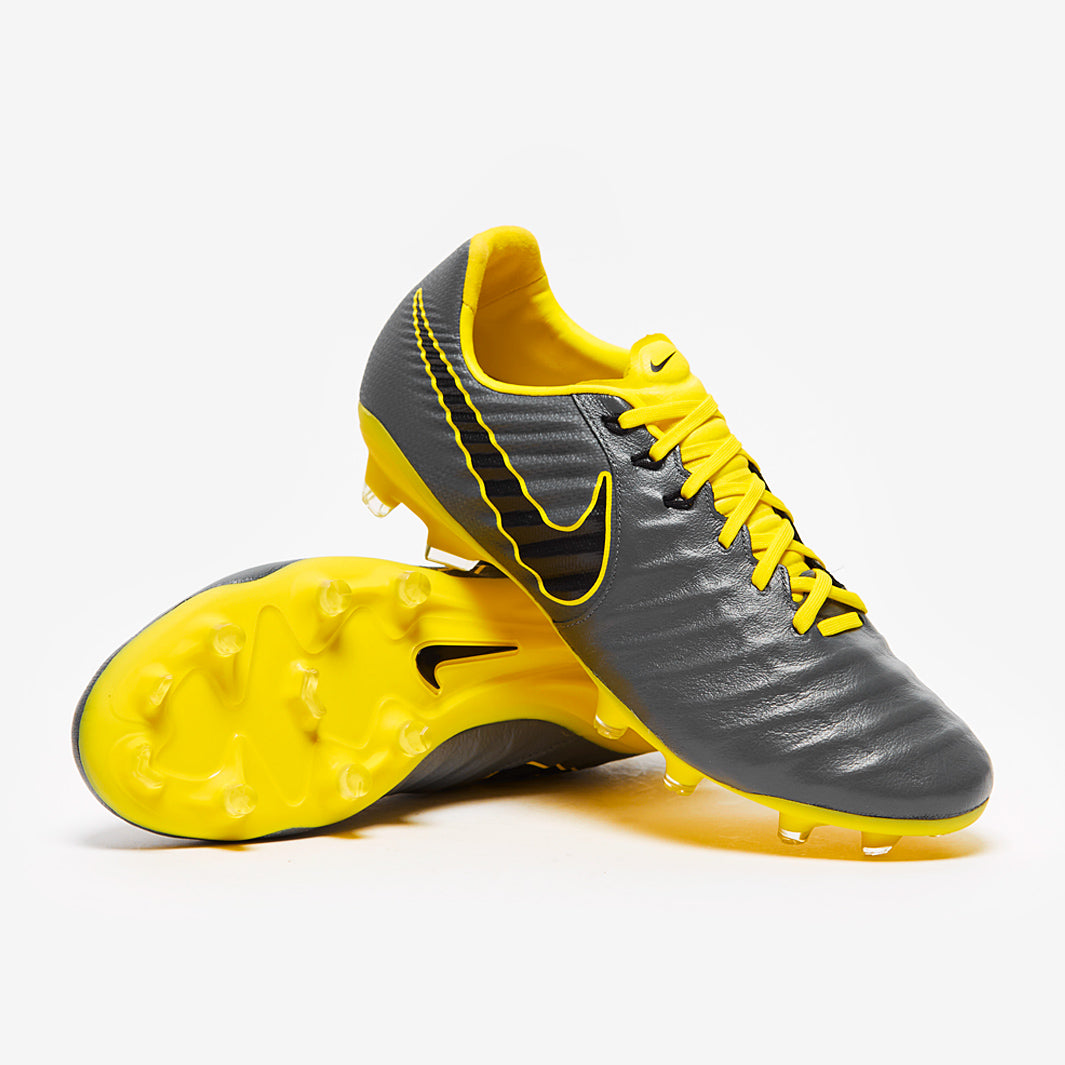 Nike Tiempo サッカースパイク グレー/イエロー Nike Tiempo Legend VII Pro FG - Dark Grey/Black/Yellow - Firm