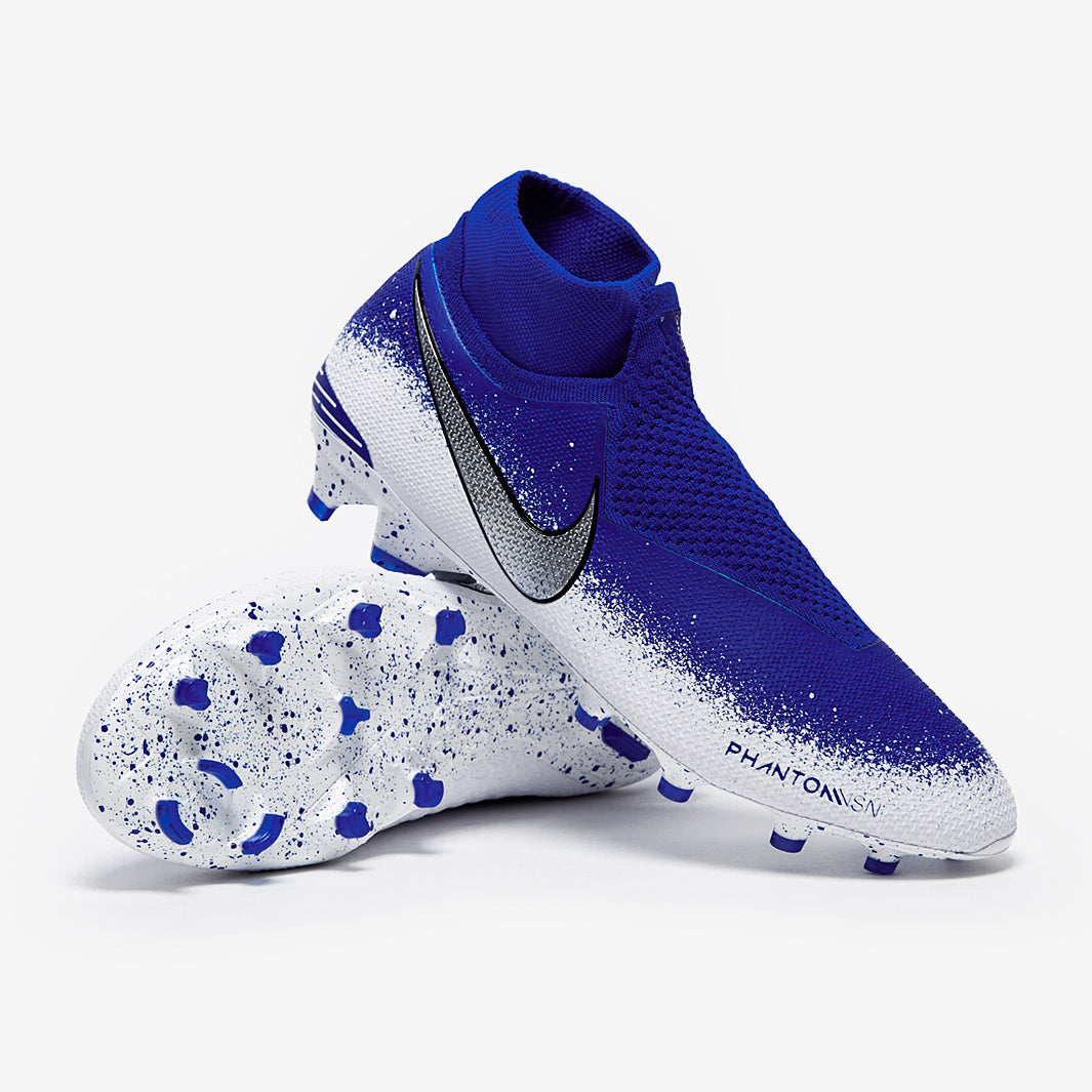 シューズ NIKE Phantom VSN Elite DF FG Nike Phantom VSN Elite DF FG - Racer Blue/Chrome/White - Firm