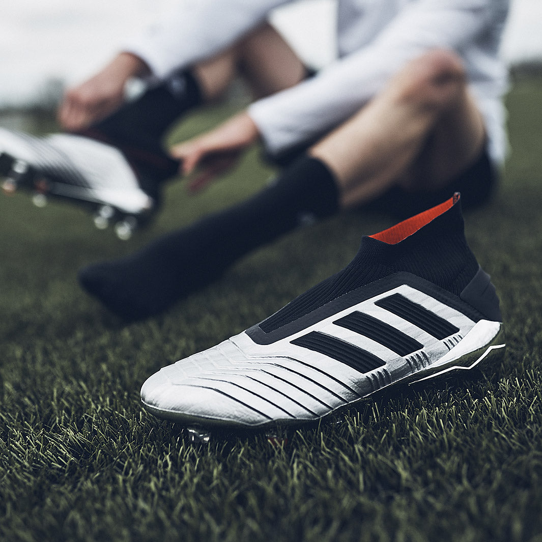 adidas Predator 19+ FG - Silver Metallic/Core Black/Red - Firm