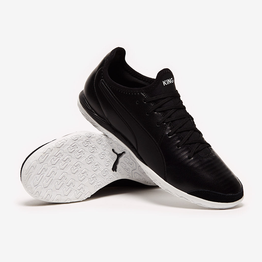 PUMA KING プロ ブラック シューズ Puma King Pro IT - Black/White - Indoor - Mens Boots