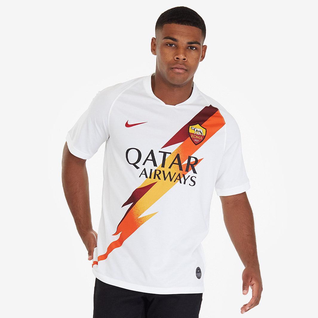 Nike AS Roma 2019/20 Away Stadium Jersey SS - White/Team Crimson
