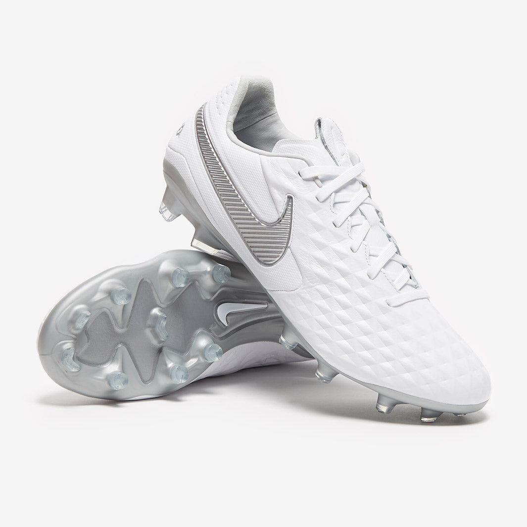 Nike Tiempo Legend VIII Pro FG - White/Chrome/Metallic Silver
