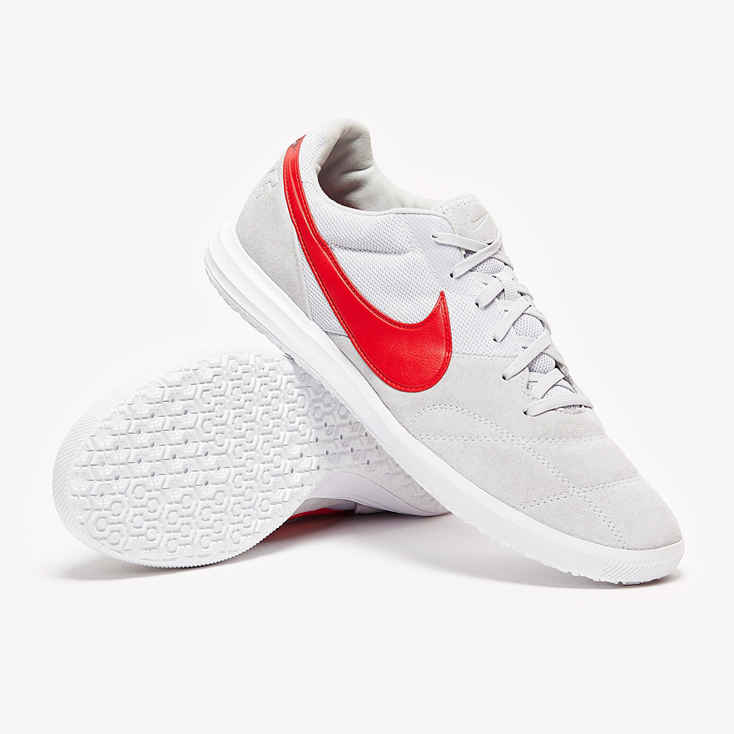 Nike Premier II Sala - Pure Platinum/University Red/White - - Mens