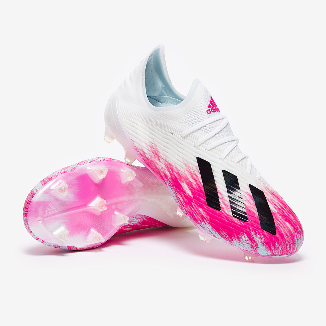 adidas X 19.1 FG - Footwear White/Core Black/Shock Pink - Firm