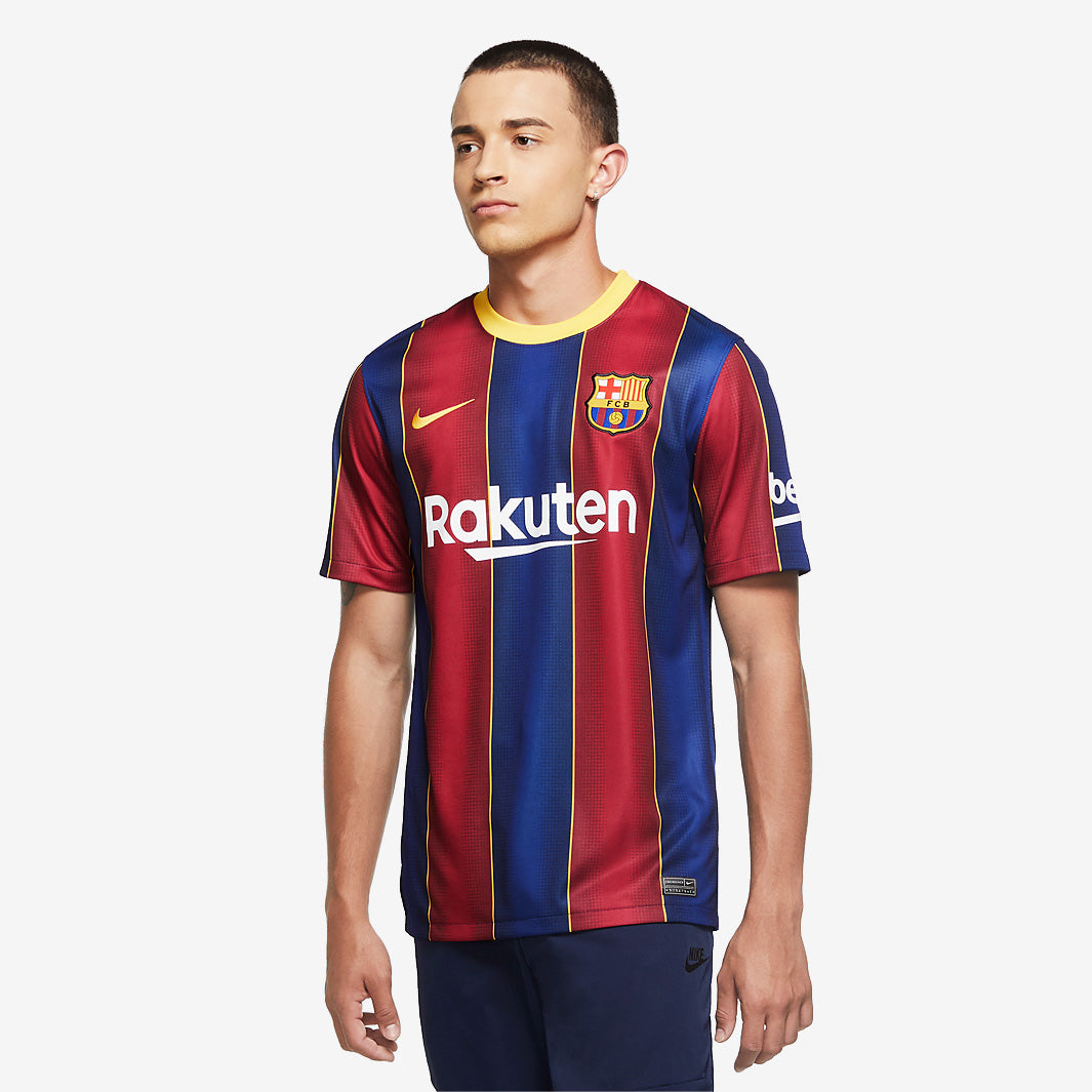 【希少】新品Nike FC Barcelona サッカージャージ Sサイズ Nike FC Barcelona 20/21 Home Stadium SS Jersey - Deep Royal Blue