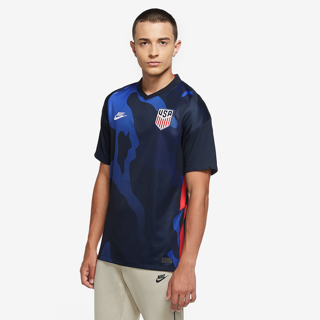 Nike USMNT Away Jersey 2020 - Dark Obsidian/White - Shirts - Mens