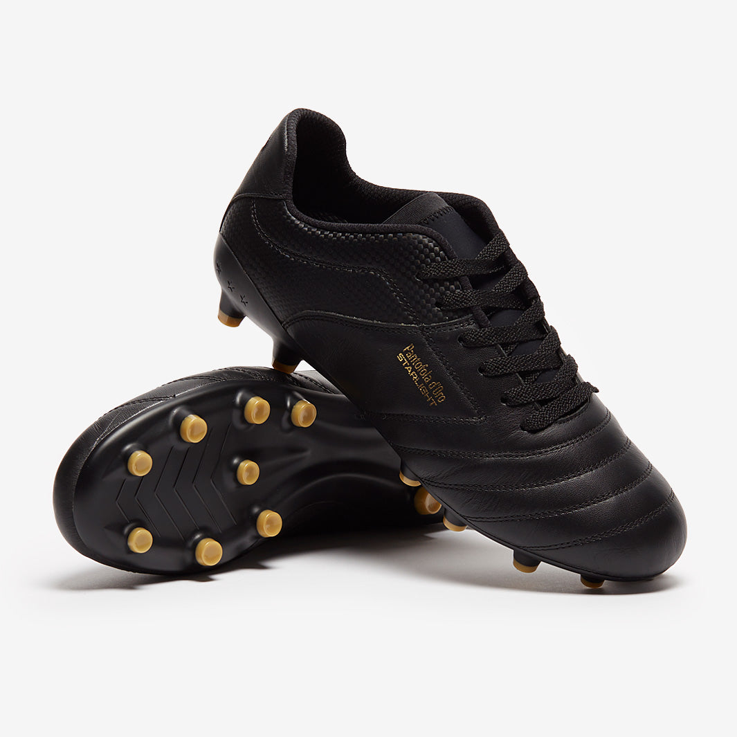 Pantofola d'Oro ブラックサッカーシューズ Pantofola d'Oro New Star Firm Ground - Black/White - Adult Cleats