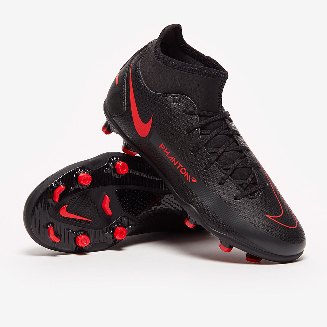 Nike Kids Phantom GT Club DF FG/MG - Black/Chile Red/Dark Smoke