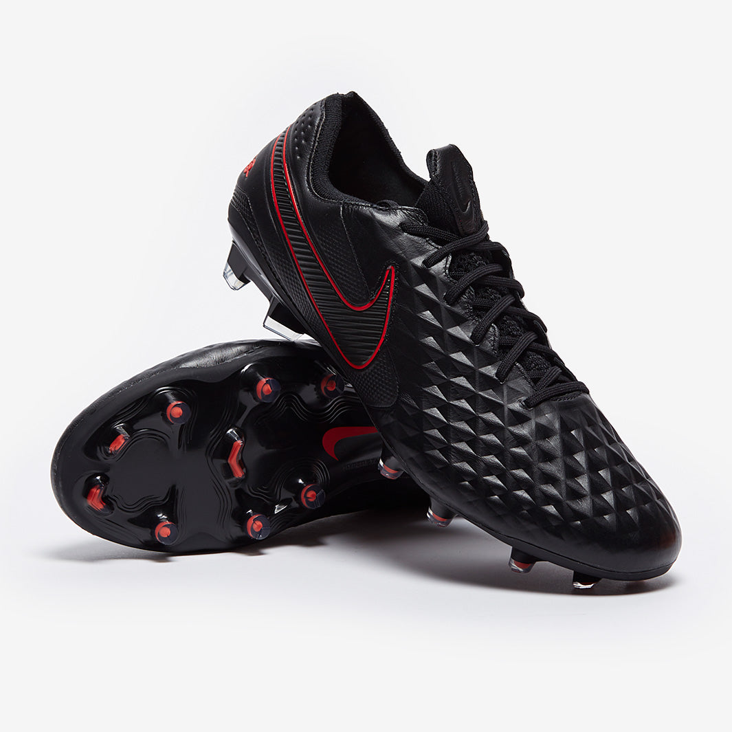 Nike Tiempo Legend VIII Elite FG - Black/Dark Smoke Grey/Chile Red