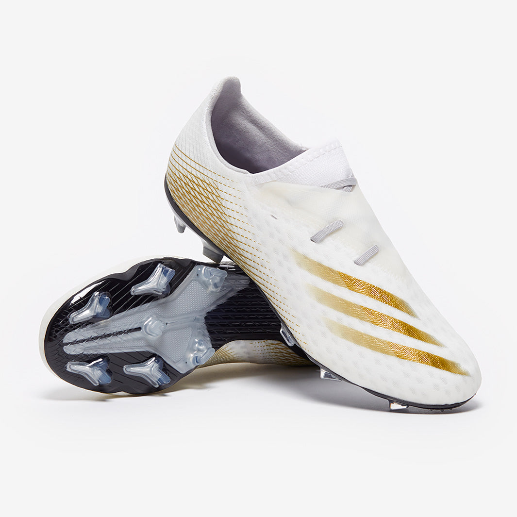 アディダス メンズ サッカーシューズ adidas X Ghosted.2 FG スパイク WHITE/GOLD adidas X Ghosted .2 FG - White/Metallic Gold Melange/Core Black