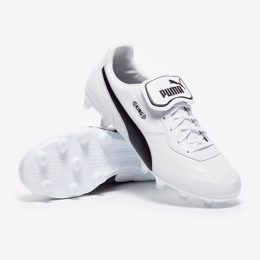PUMA KING トップFGホワイト 30cm Puma King Top FG - White/Black - Firm Ground - Mens Soccer Cleats