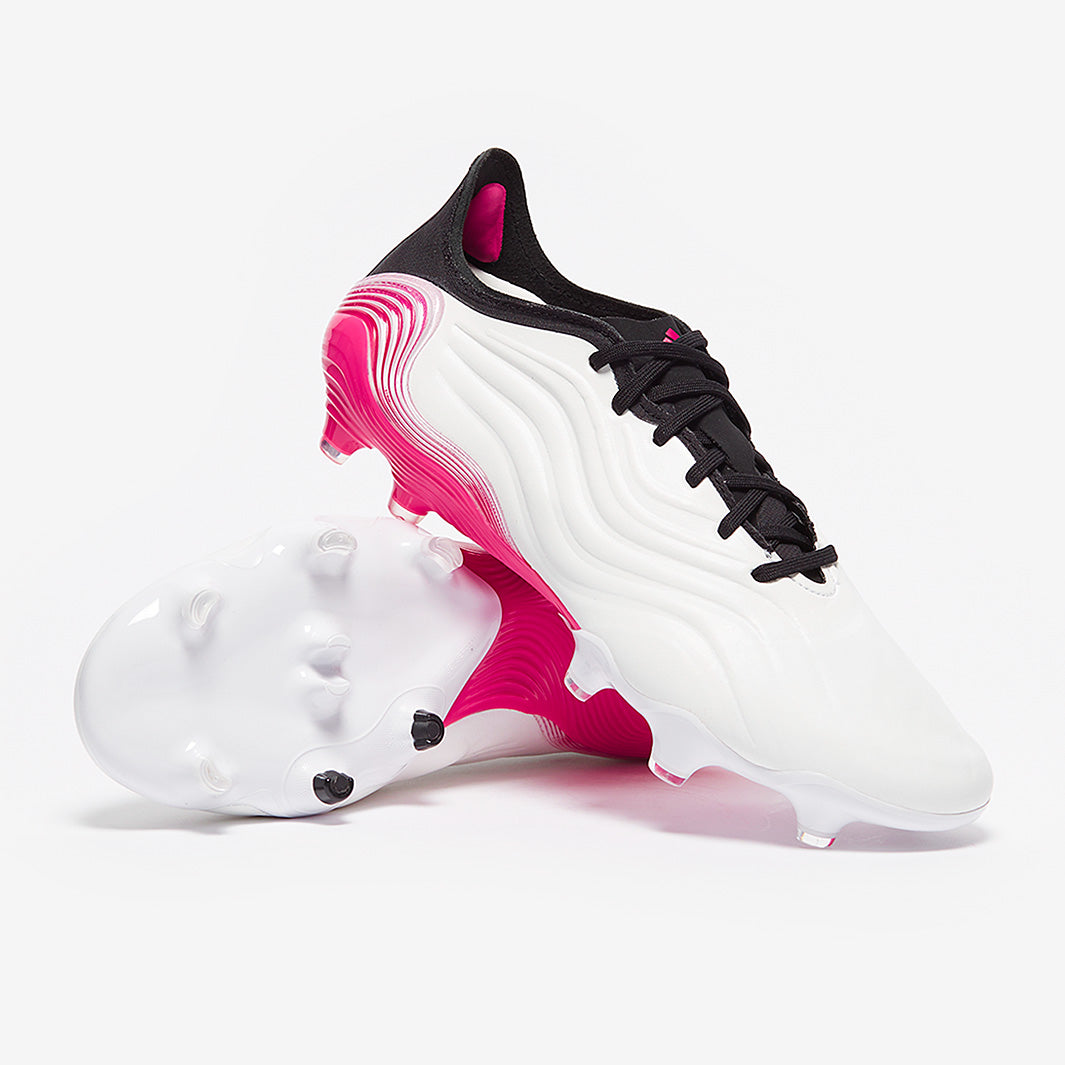 adidas Copa Sense.1 FG - White/White/Shock Pink - Mens Soccer Cleats