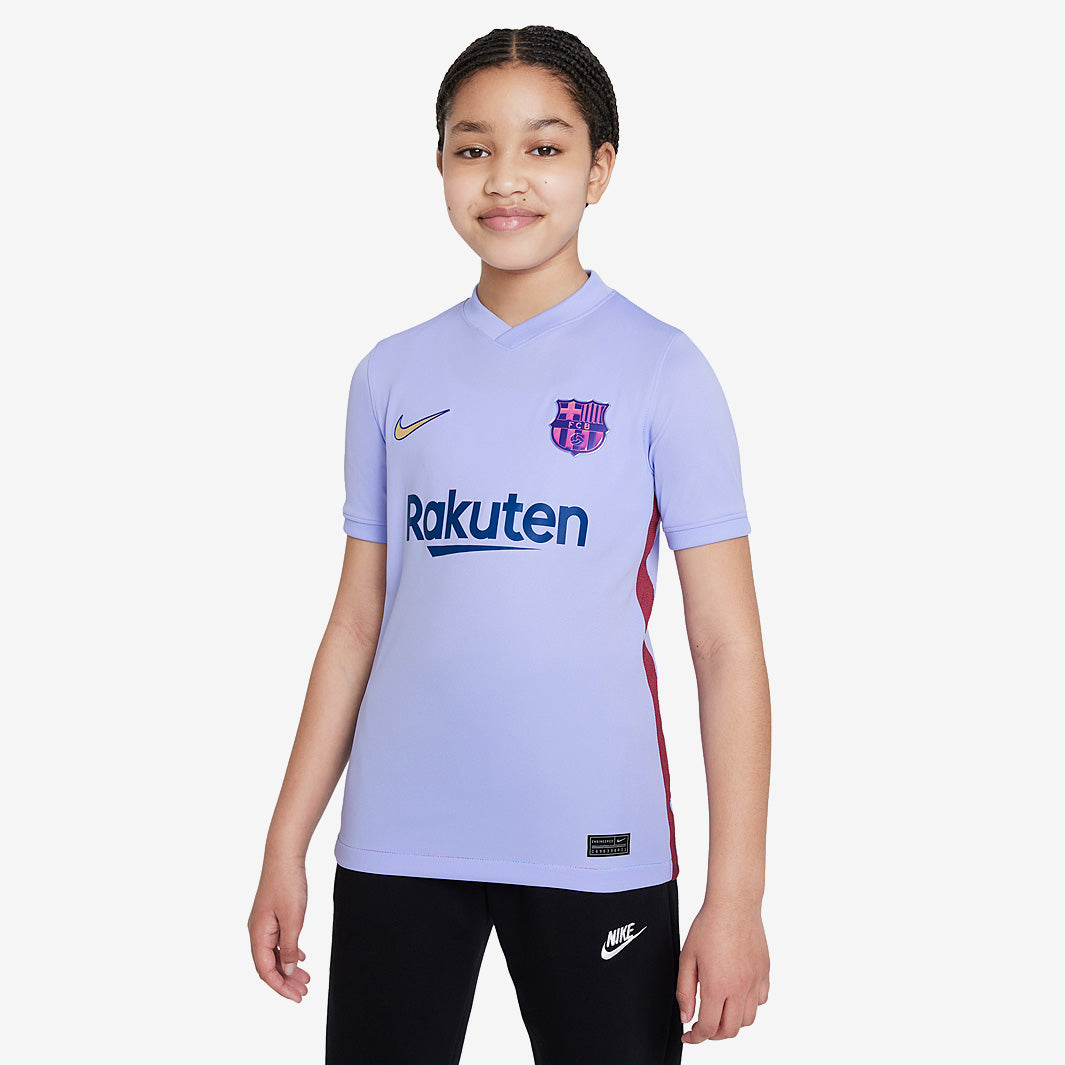 希少 FCバルセロナ 21-22 アウェイ ユニフォーム ゲームシャツ NIKE Nike FC Barcelona 21/22 Away Stadium SS Jersey - Purple Pulse/Dtm