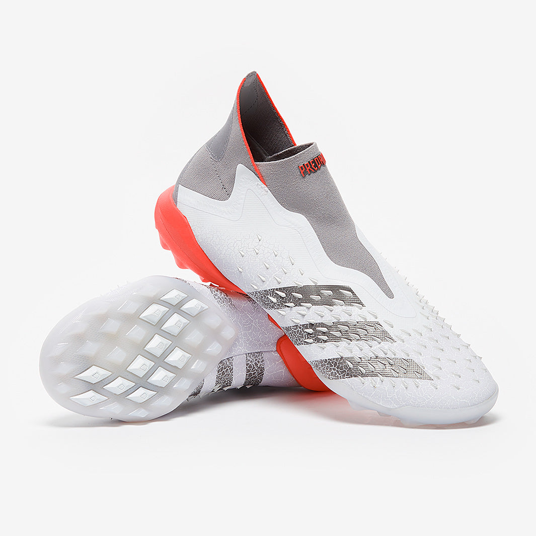 adidas Predator Freak+ TF - White/Iron Metallic/Solar Red - Mens