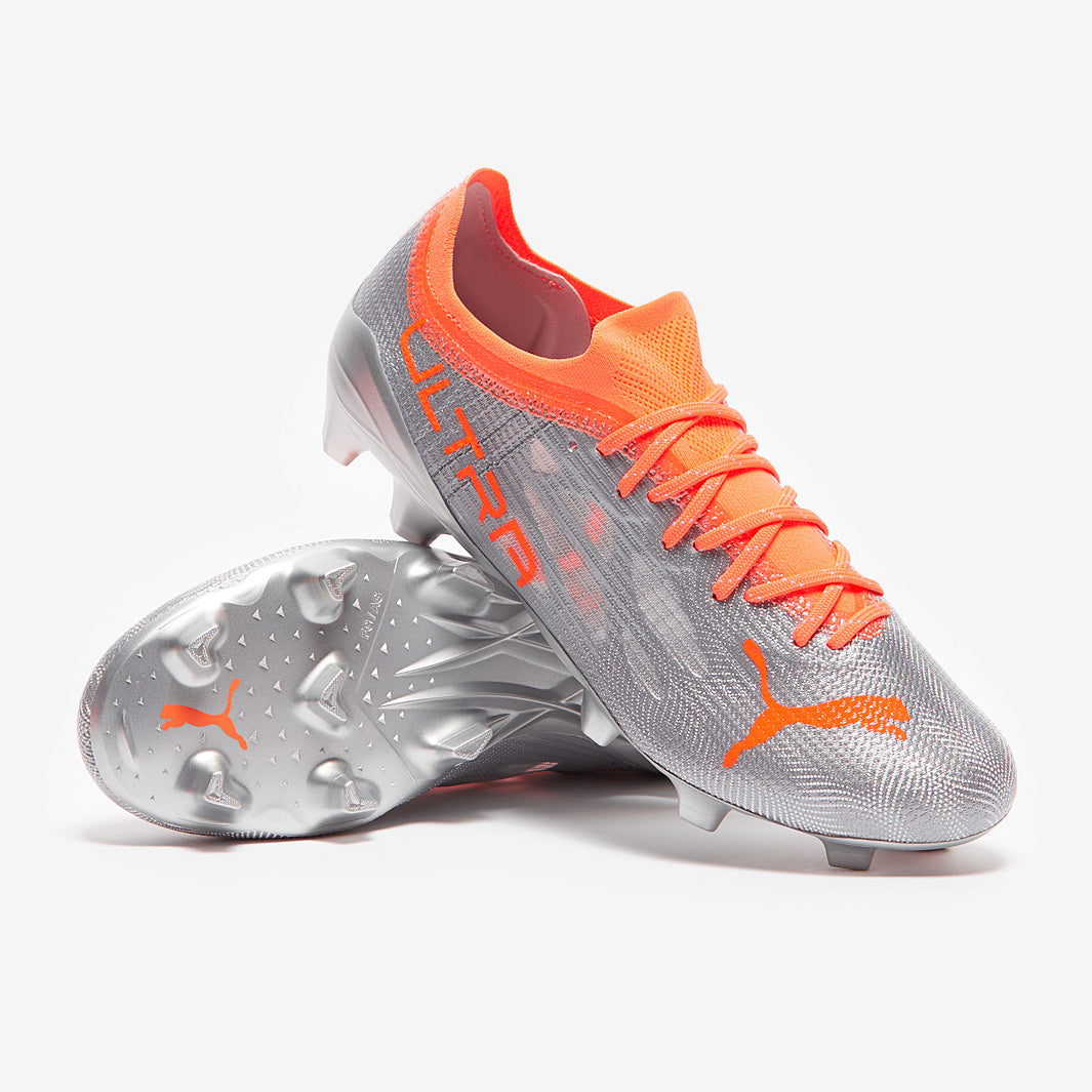 Puma Ultra 1.4 FG/AG - Diamond Silver/Neon Citrus - Mens Soccer Cleats