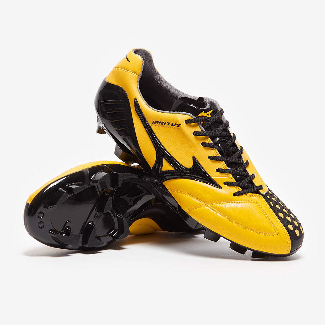 新品 激レア 廃盤品 Mizuno Wave Ignitus 4 Ja Mizuno Wave Ignitus Japan FG - Cyber Yellow/Black - Mens Soccer Cleats