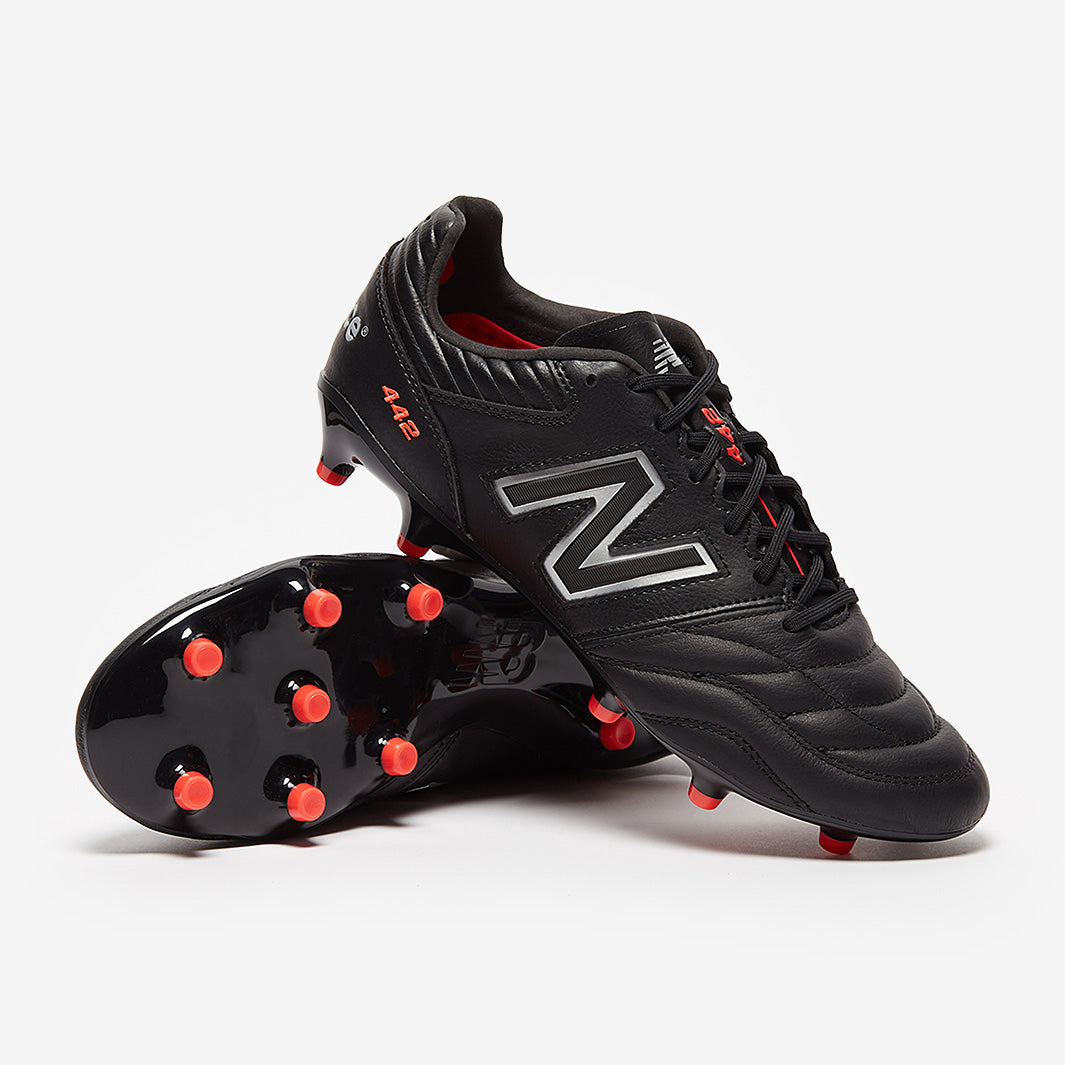 New Balance 442 V2 Pro FG - Black/Silver - Mens Boots