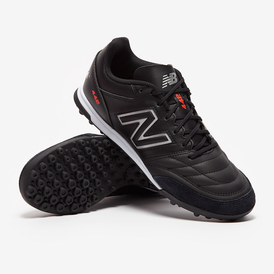 New Balance 442 V2 Team TF - Black/White - Mens Boots