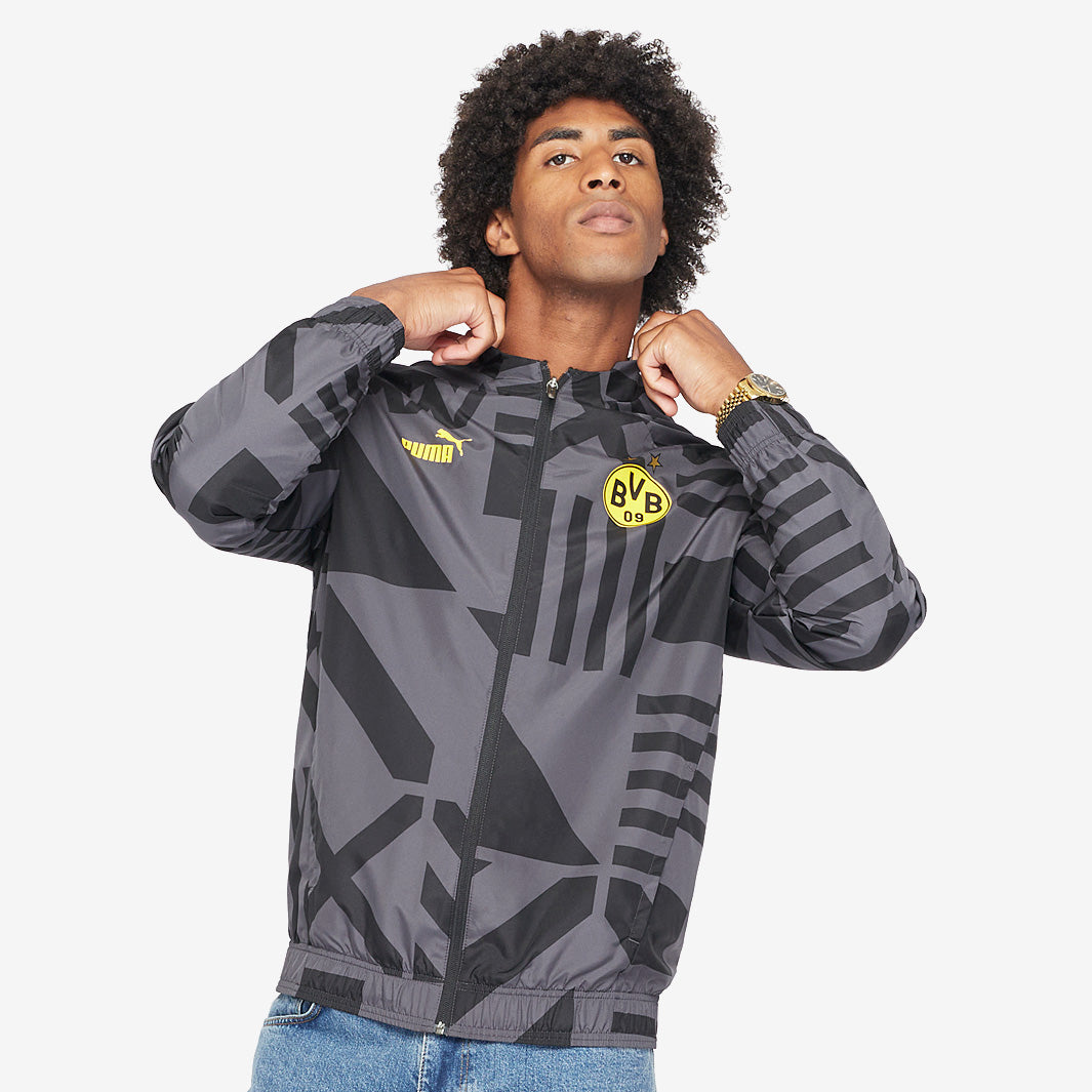 Puma Borussia Dortmund 22/23 Pre-Match Jacket - Puma Black/Asphalt