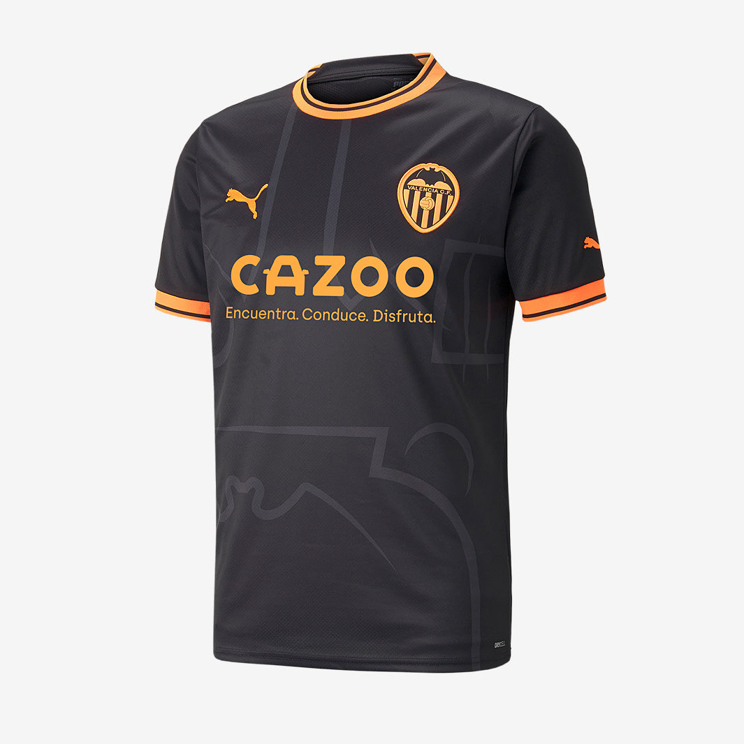 Puma Valencia CF 22/23 Replica Away Shirt - Puma Black/Neon Citrus