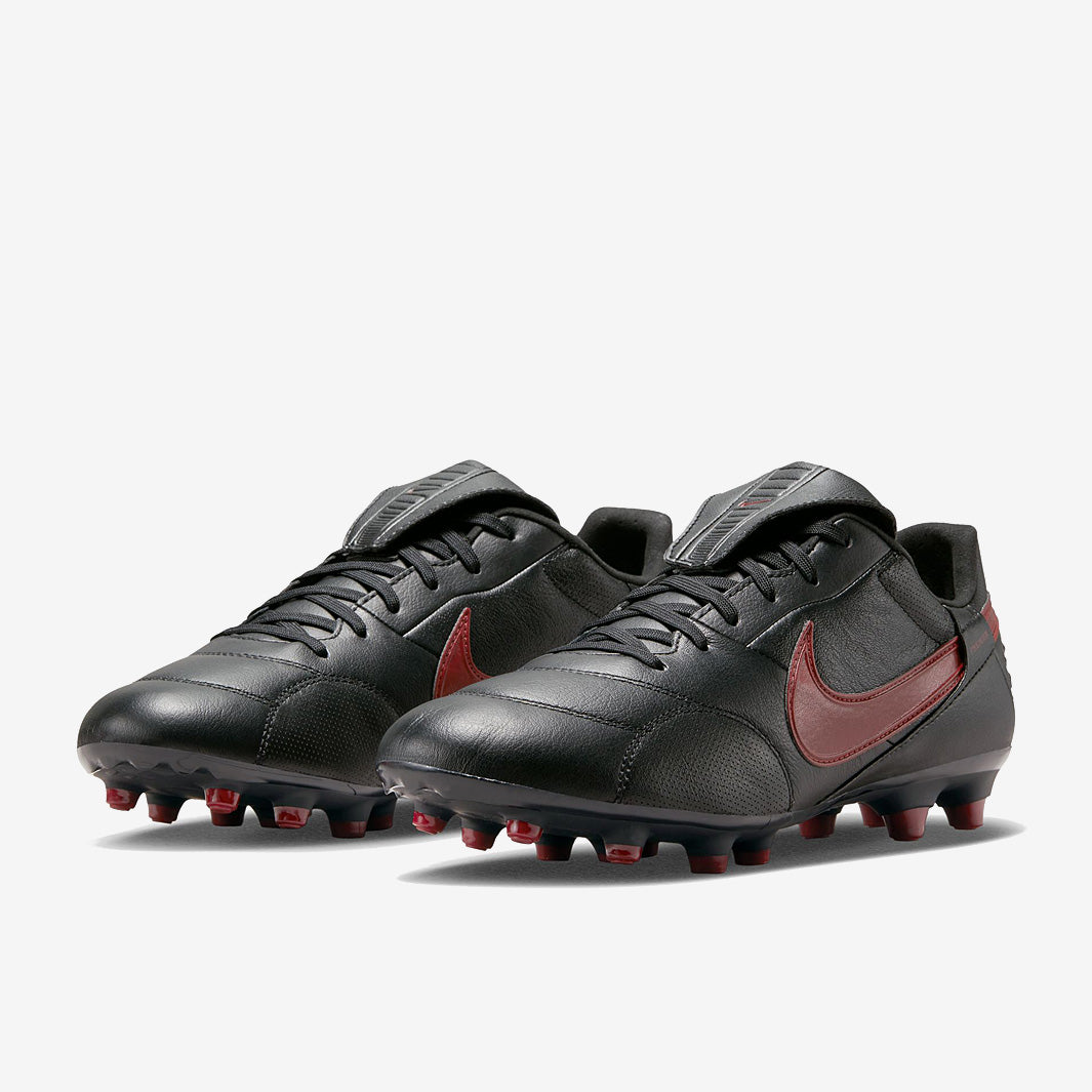 The Nike Premier 3 FG - Black/Team Red/Black - Mens Cleats