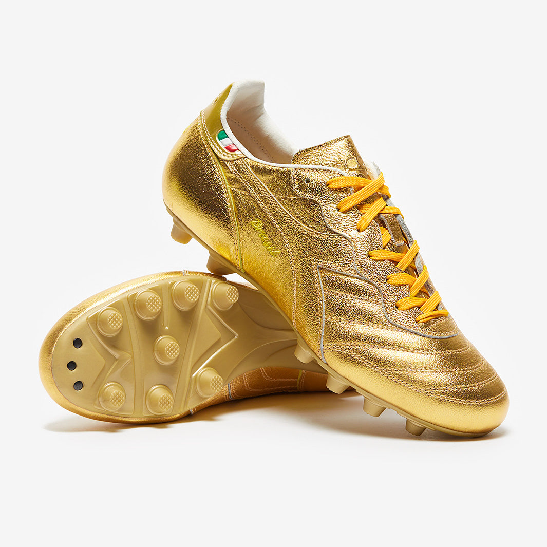 希少 未使用★ディアドラ DIADORA GOLD INDOOR FLUO Diadora Brasil Made in Italy OG FG - Gold - Mens Boots