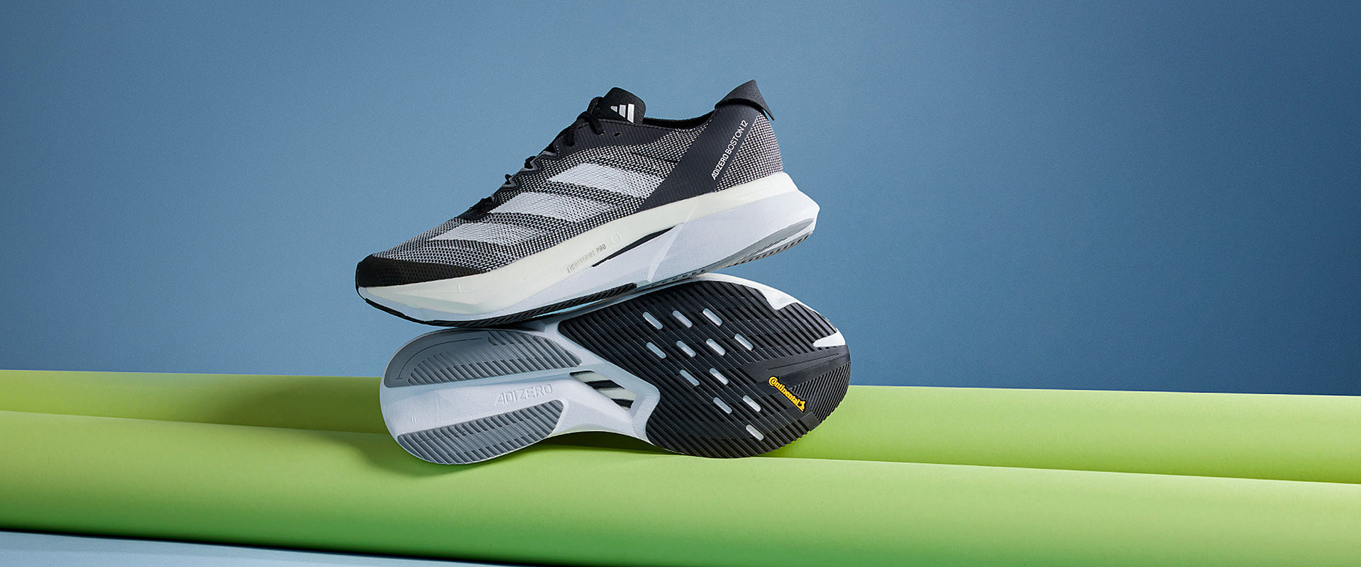 スパイク・シューズ ADIZERO BOSTON 12 M 27cm Women's Boston 12 Running Shoe - Core black/Zero metallic/Spark