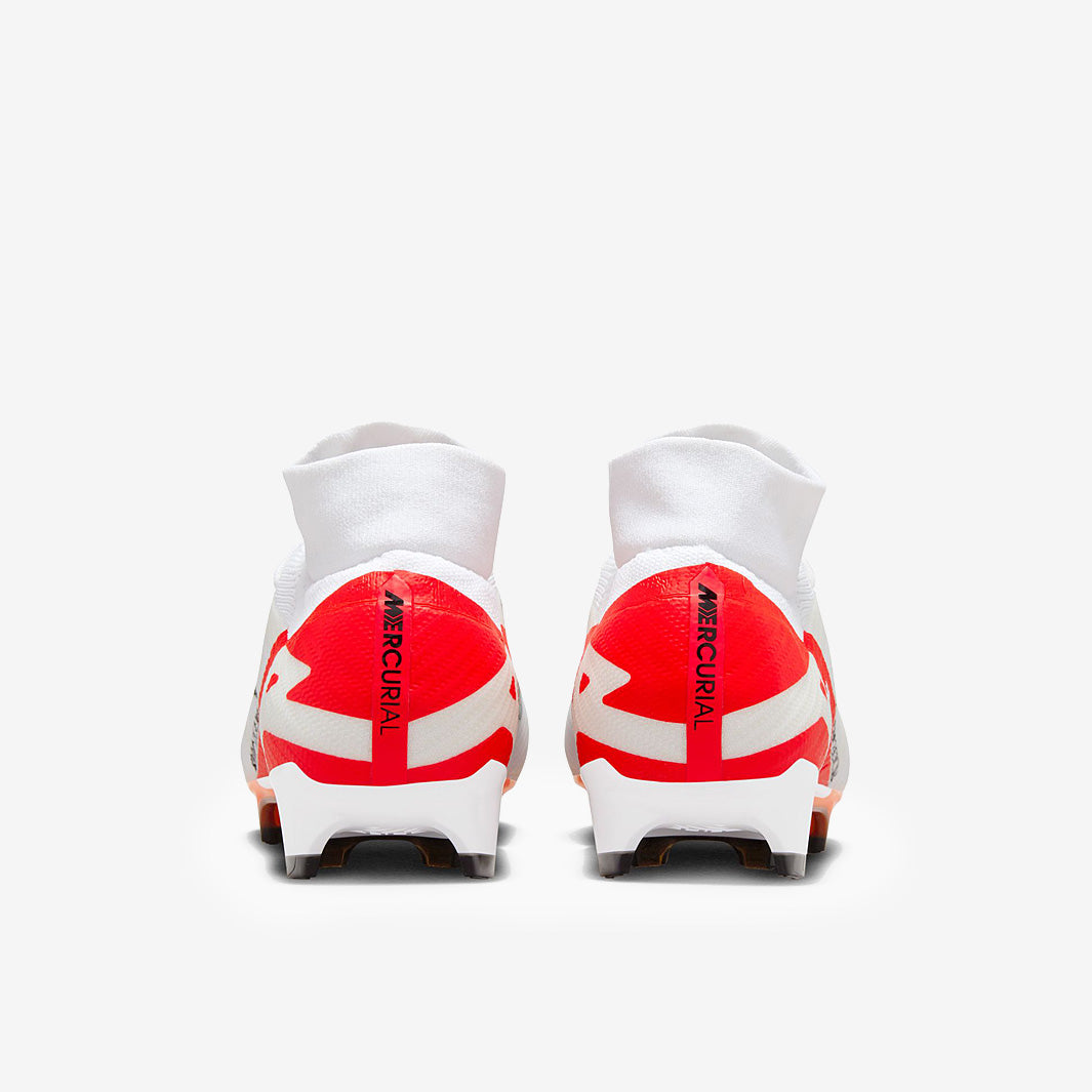 Nike Air Zoom Mercurial Superfly IX Pro FG - White/Bright Crimson