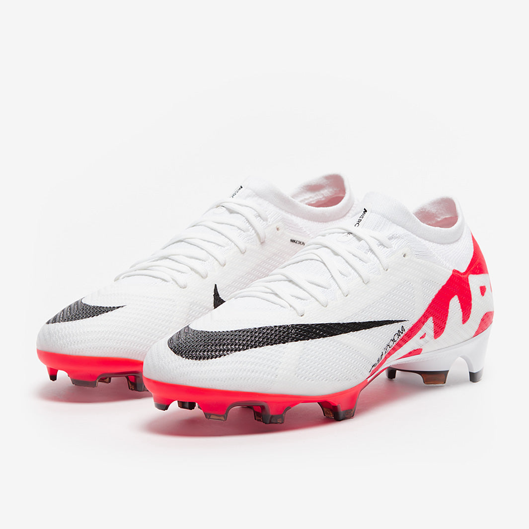 サッカーシューズ ホワイト ブラック/レッド Nike Zoom Mercurial Vapor 15 Academy TF Turf Soccer Shoes