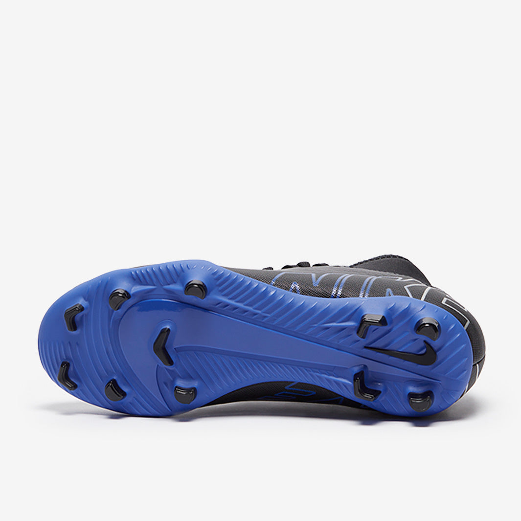 Nike Kids Air Zoom Mercurial Superfly IX Club FG/MG - Black/Chrome