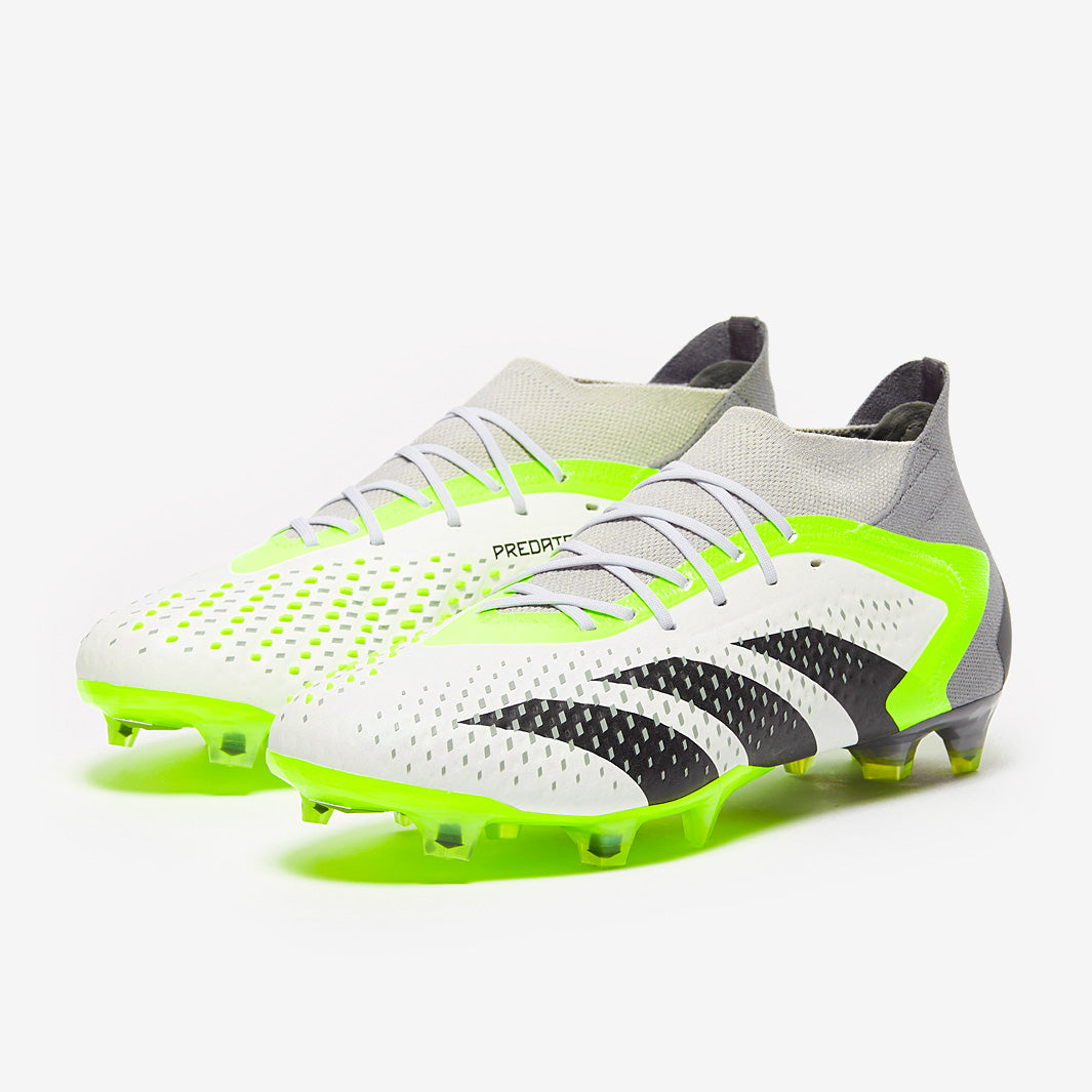 アブーブースター adidas Predator Accuracy.1 FG - White/Core Black/Lucid Lemon