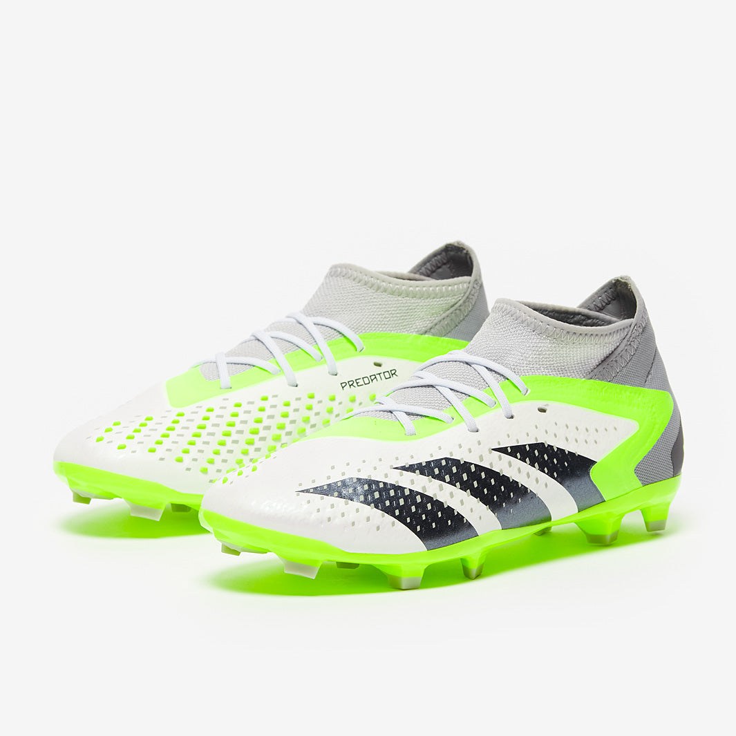 adidas Kids Predator Accuracy.1 FG - White/Core Black/Lucid Lemon