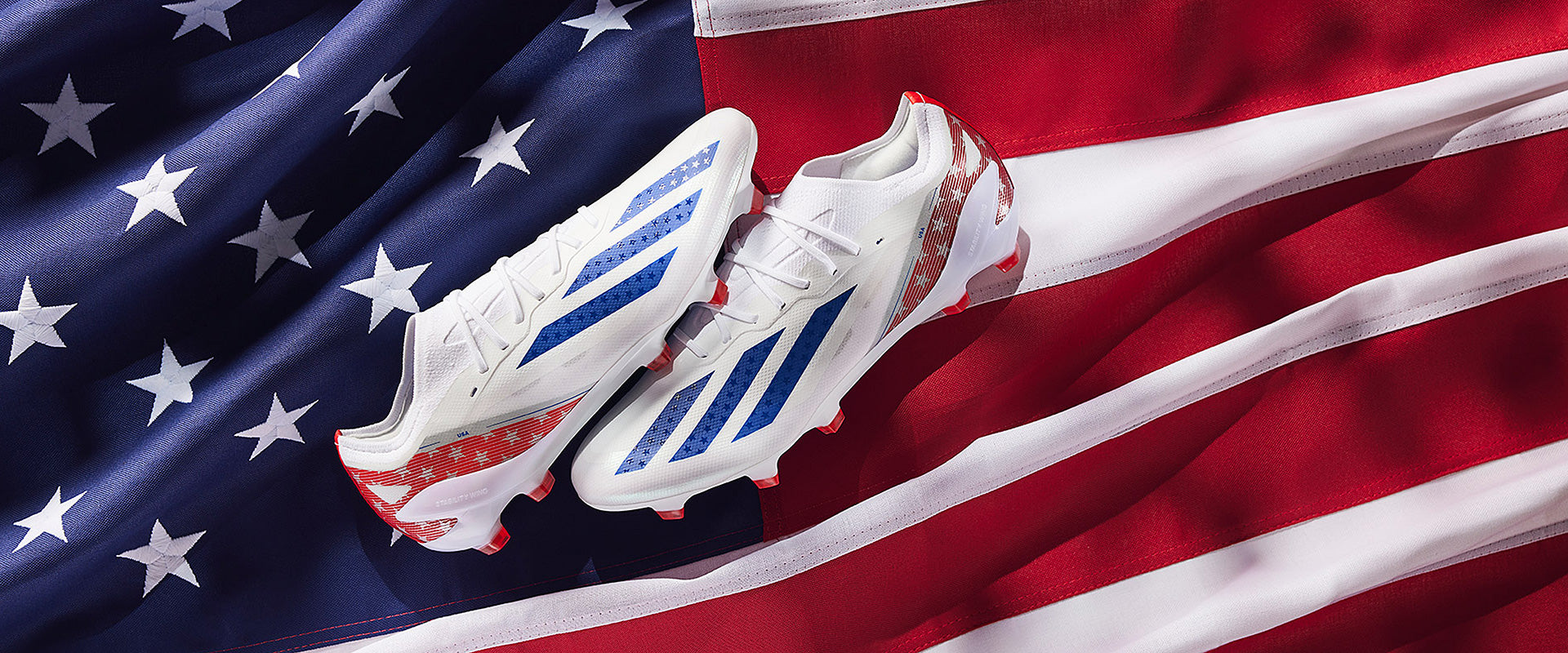 サッカーシューズ ホワイト/レッド ストライプ Adidas X Crazyfast USA.3 FG Red White Blue USA Soccer Cleats Mens