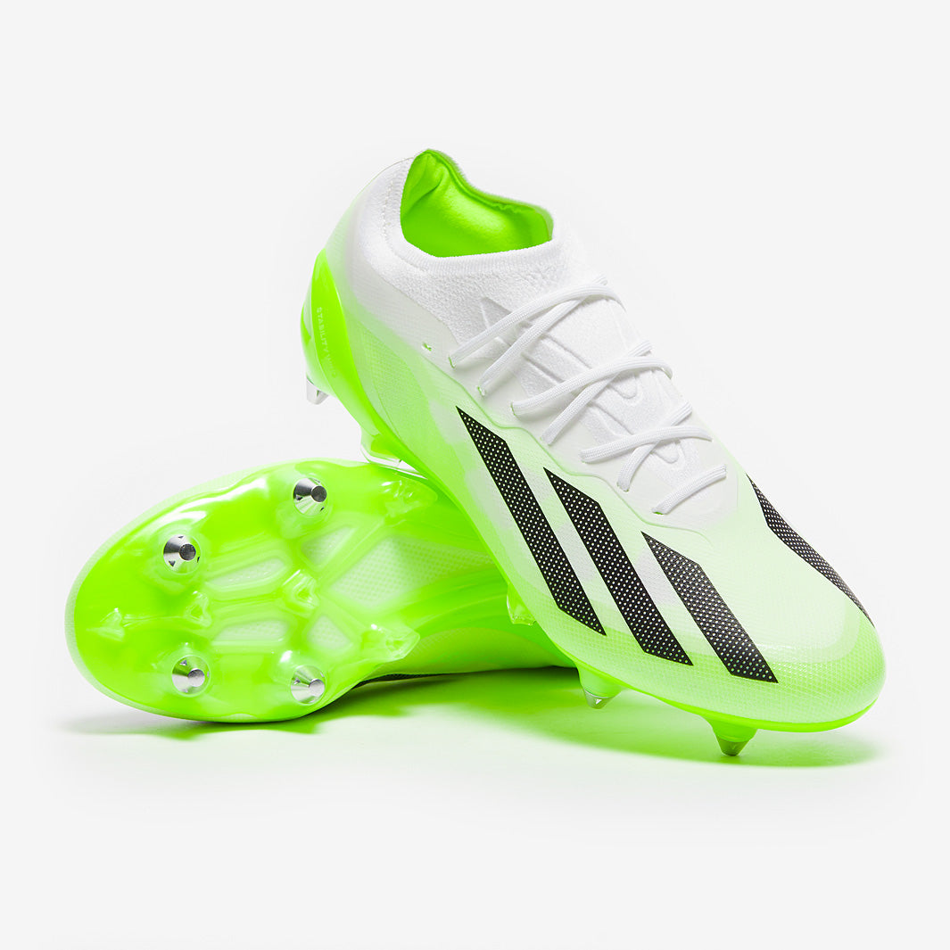 新品 27cm adidas X CRAZYFAST .1 SG adidas X Crazyfast.1 SG - White/Core Black/Lucid Lemon - Mens Boots