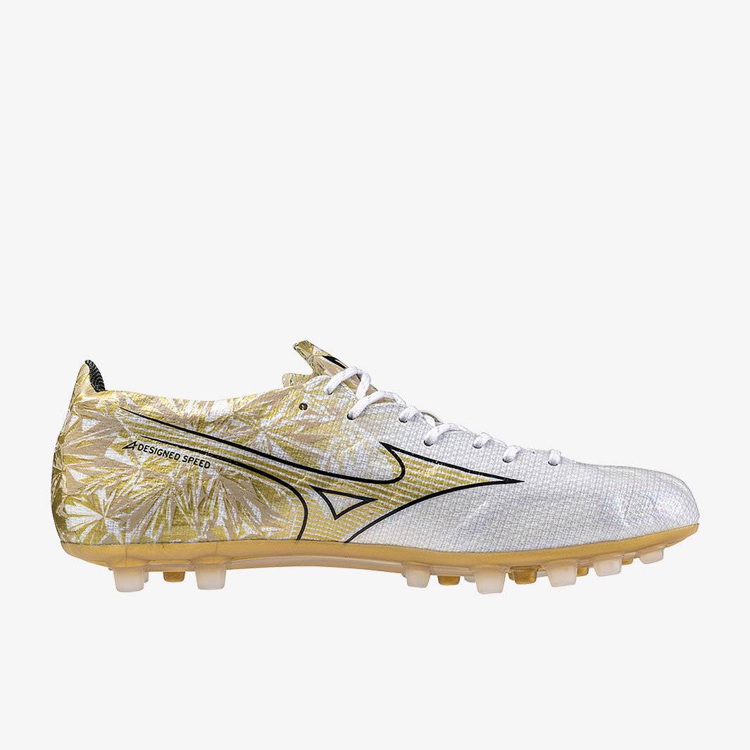 Mizuno Alpha Made In Japan AG - White/Gold - Mens Cleats