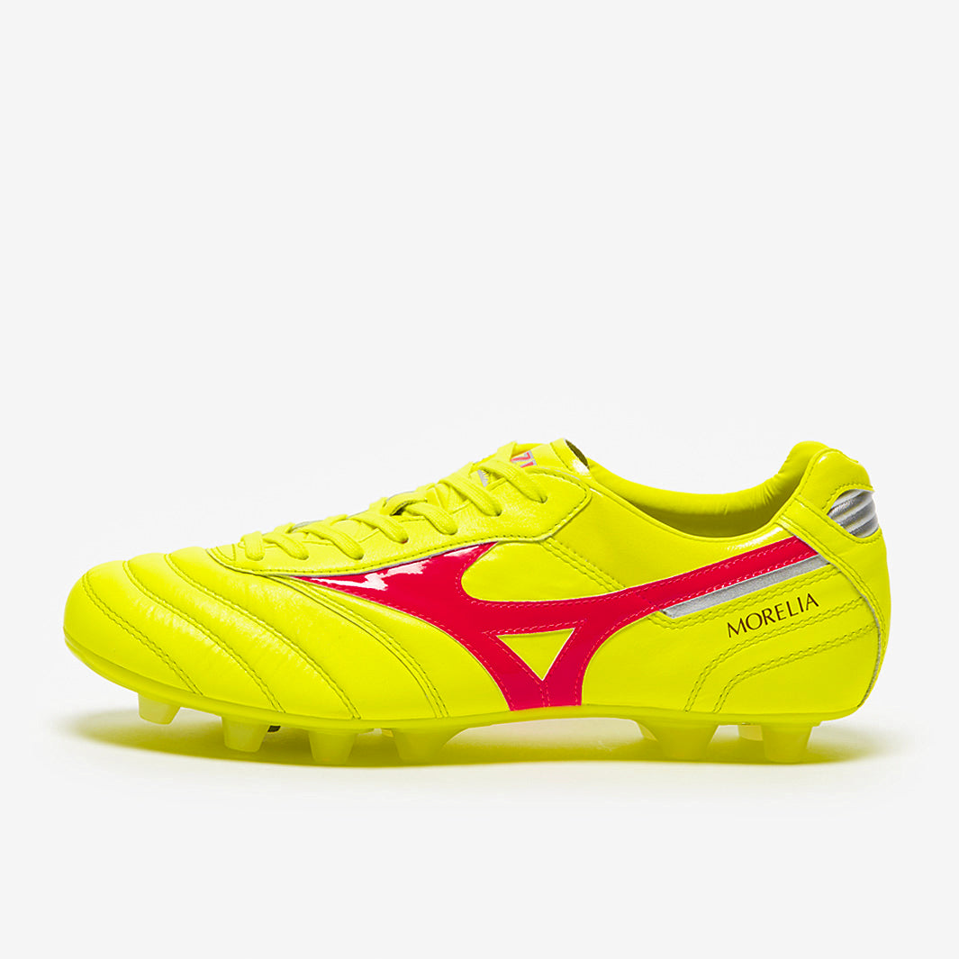 Mizuno Morelia プロフェッショナルモデル サッカーシューズ Mizuno Morelia II Made In Japan Firm Ground - Safety Yellow/Fiery