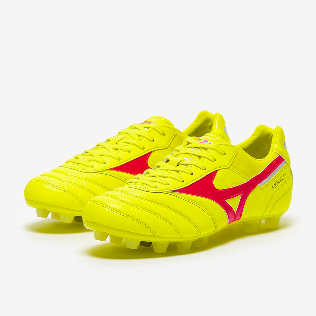 Mizuno Morelia II Made In Japan Firm Ground - Safety Yellow/Fiery