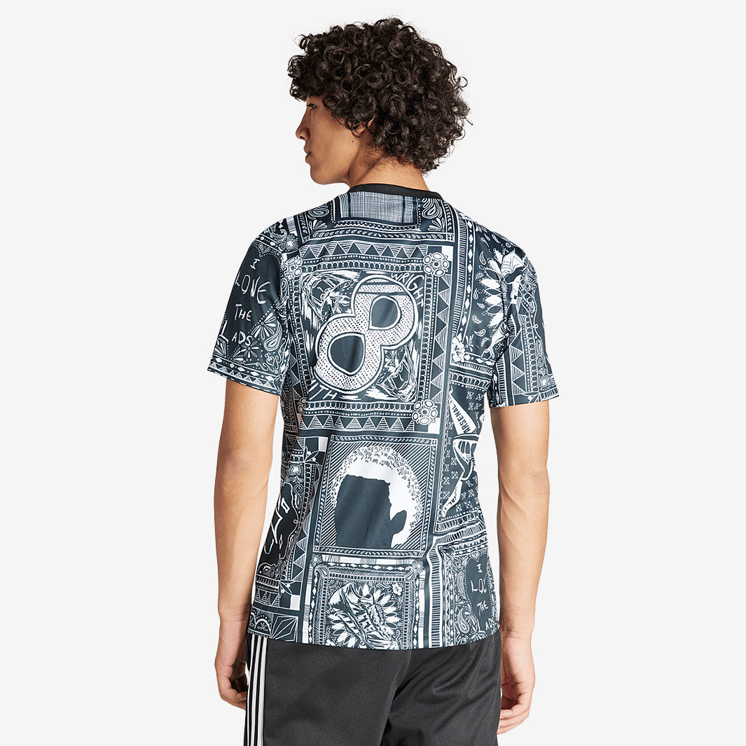 adidas Arsenal x Ian Wright Pre-Match Shirt - Black/White - Mens