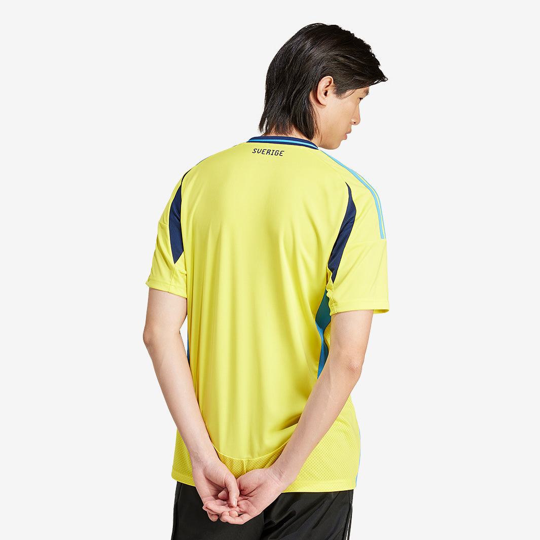 adidas スウェーデン代表 サッカージャージ　サッカーシャツ adidas Sweden 23/24 Home Shirt - Bright Yellow - Mens Replica