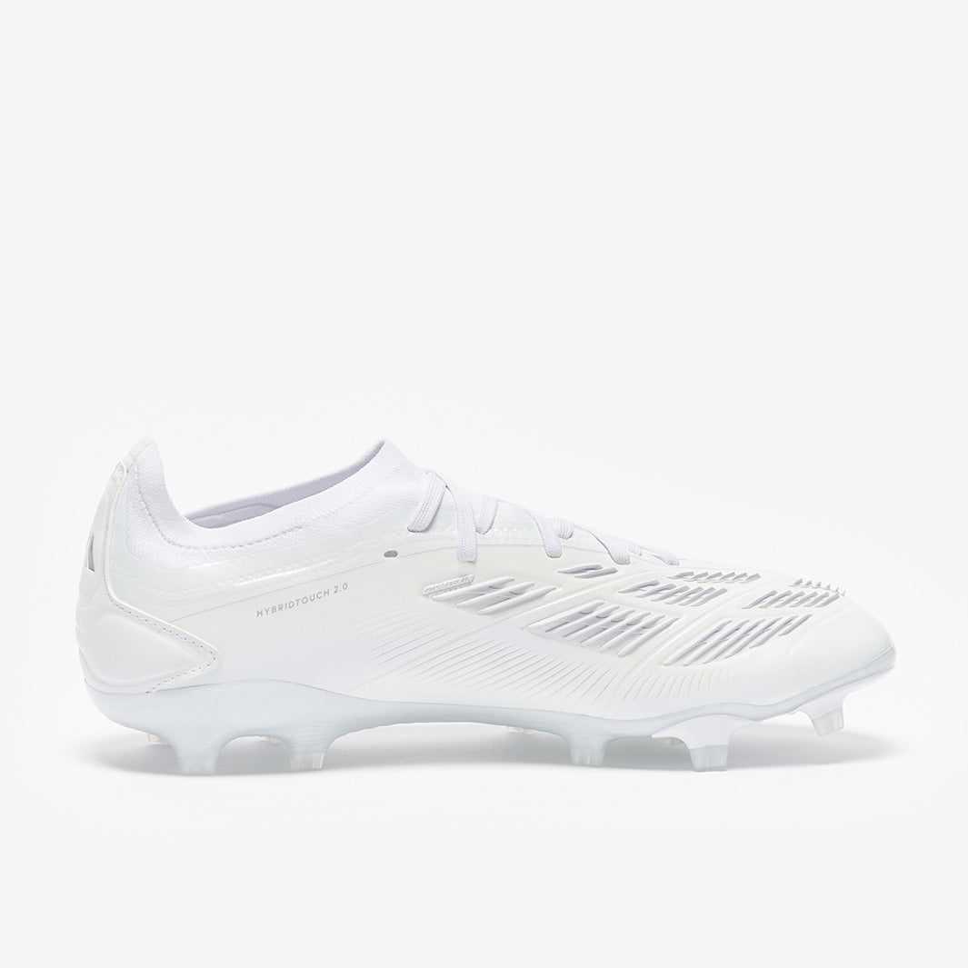 adidas Predator Pro Firm Ground - White/Silver Met/White - Adult Boots